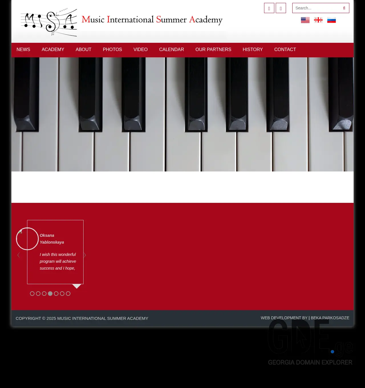 Screenshot of the site misa.ge at 2025-11-29