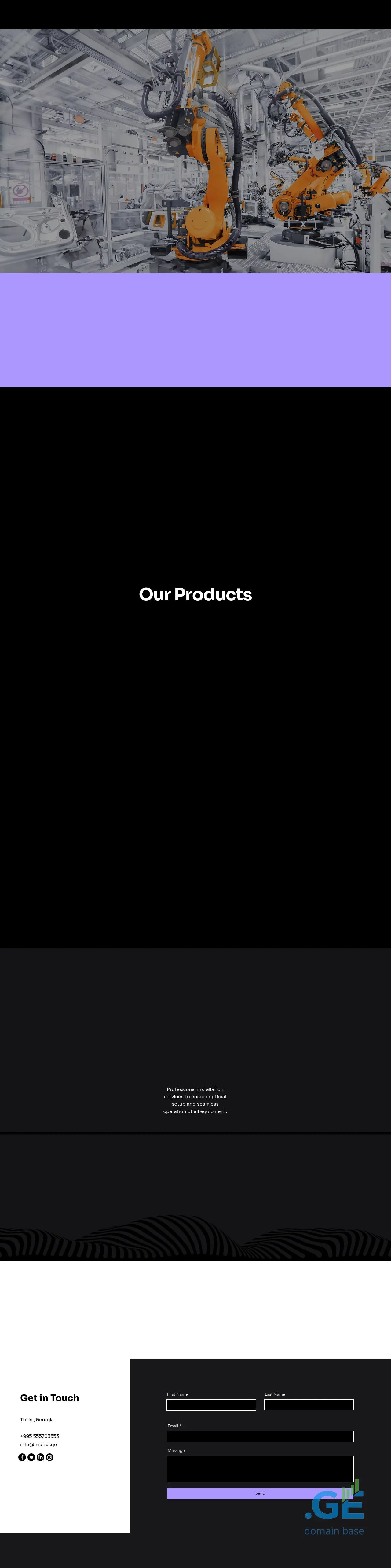 Screenshot of the site mistral.ge