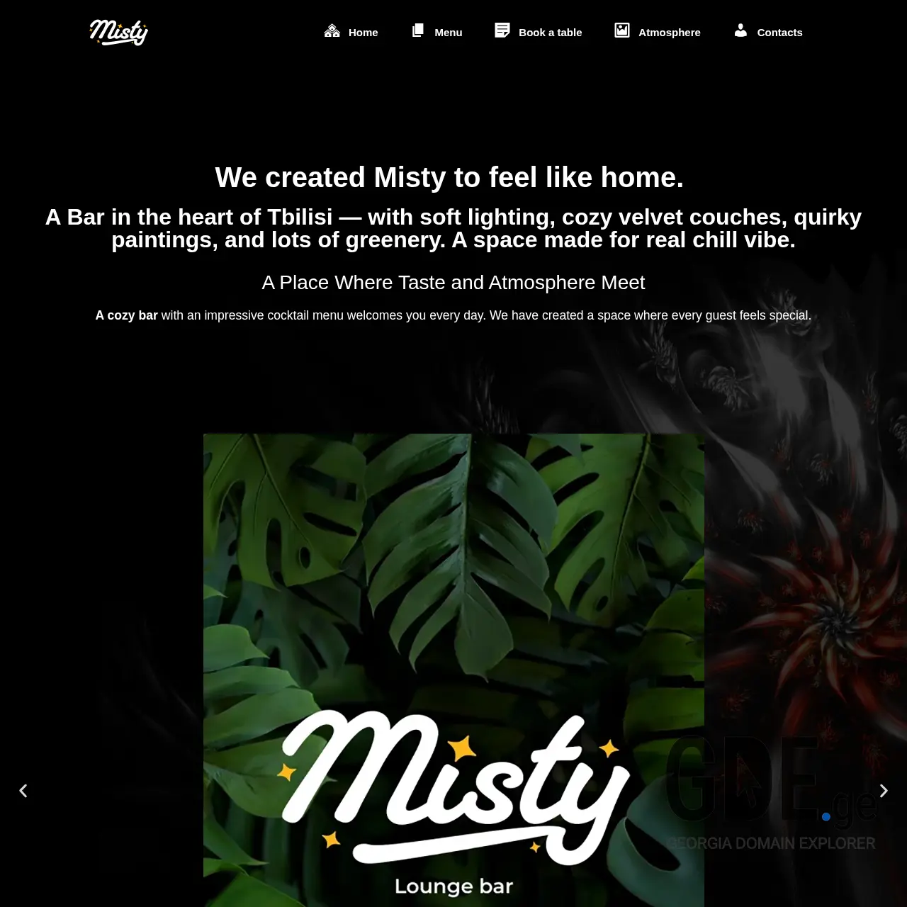 Screenshot of the site mistybar.ge at 2025-12-12