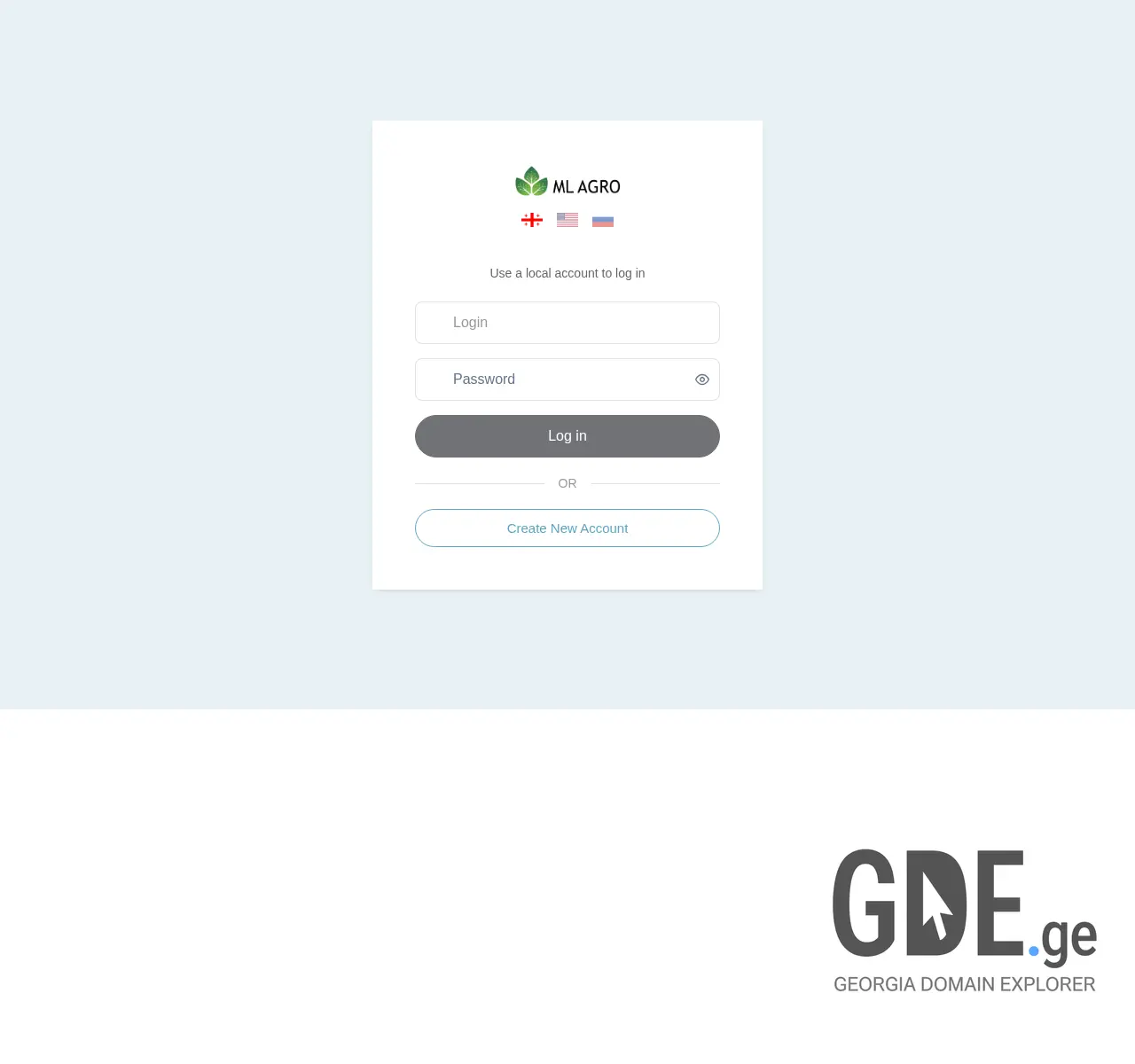 Screenshot of the site mlagro.ge at 2025-11-25