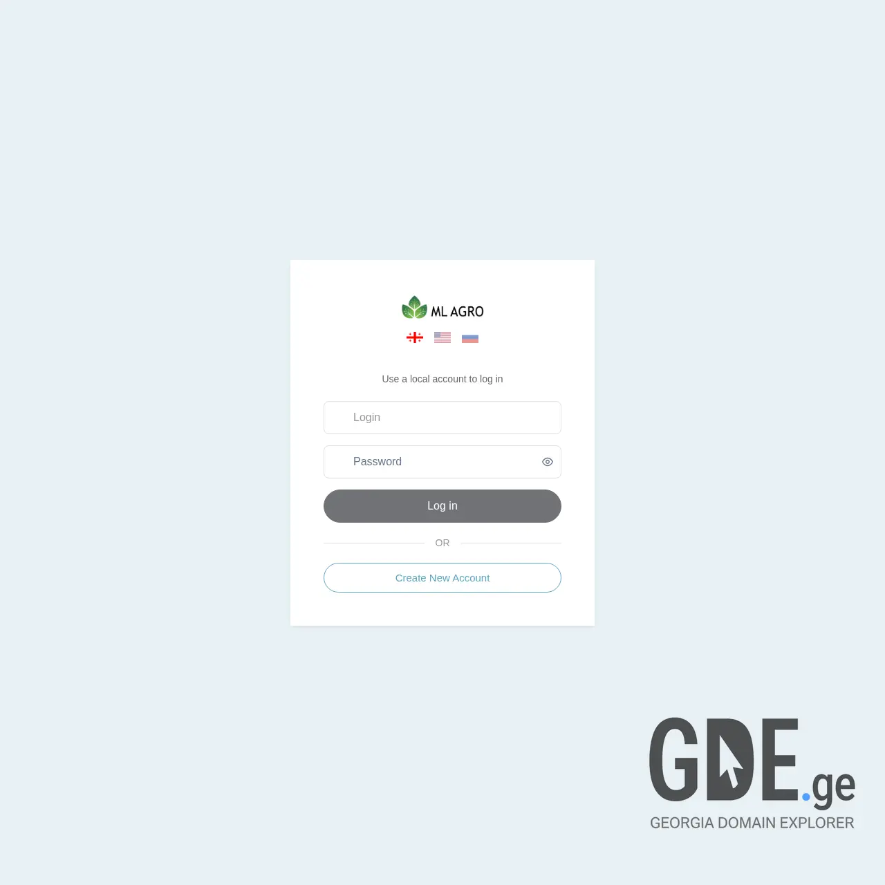 Screenshot of the site mlagro.ge at 2025-12-15