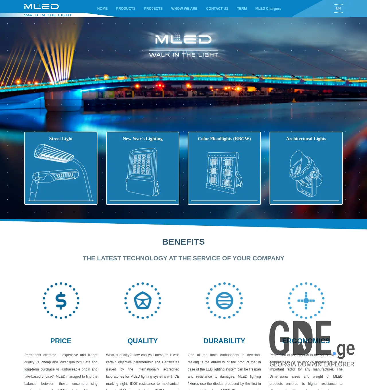 Screenshot of the site mled.ge at 2025-12-01