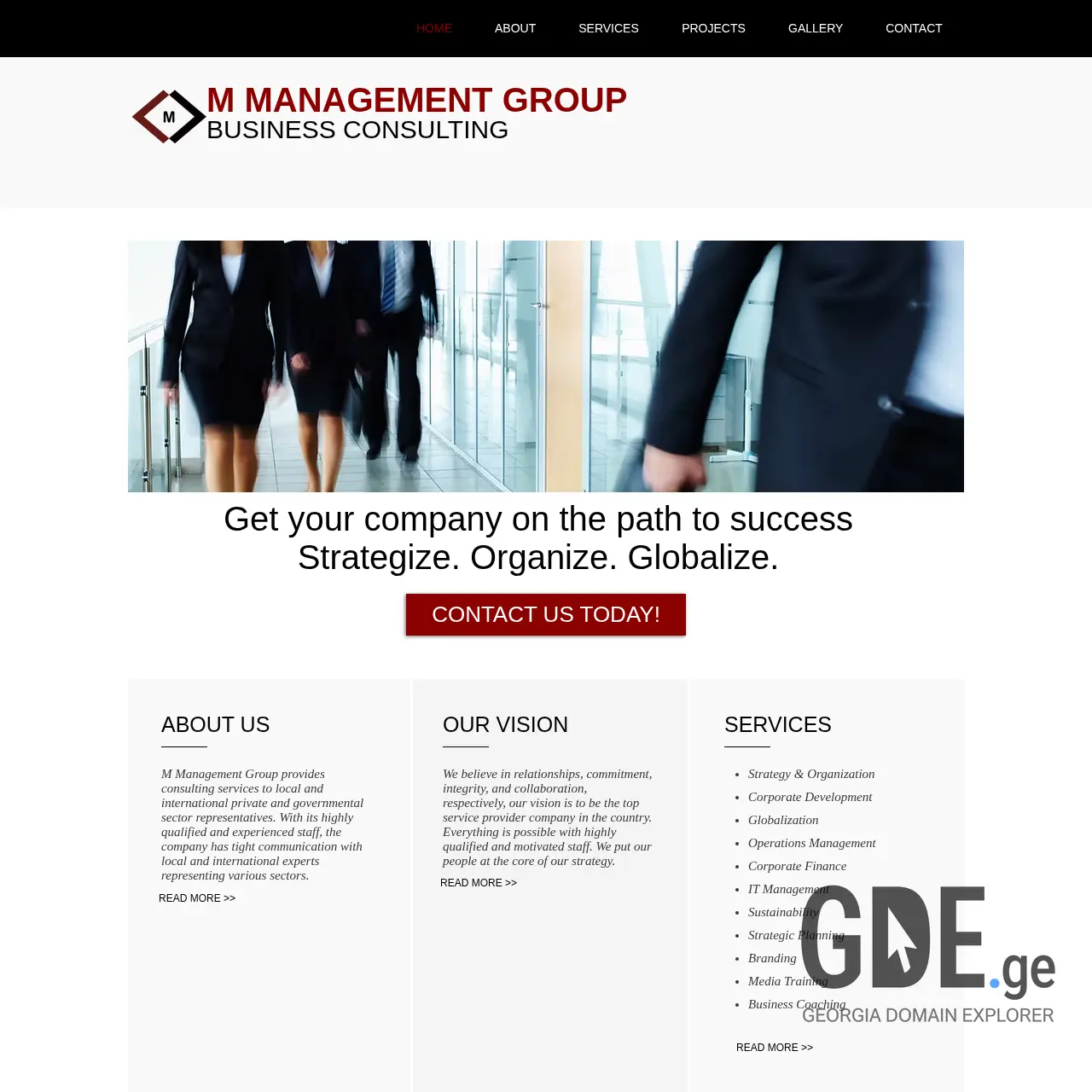 Screenshot of the site mmanagementgroup.ge at 2025-12-12