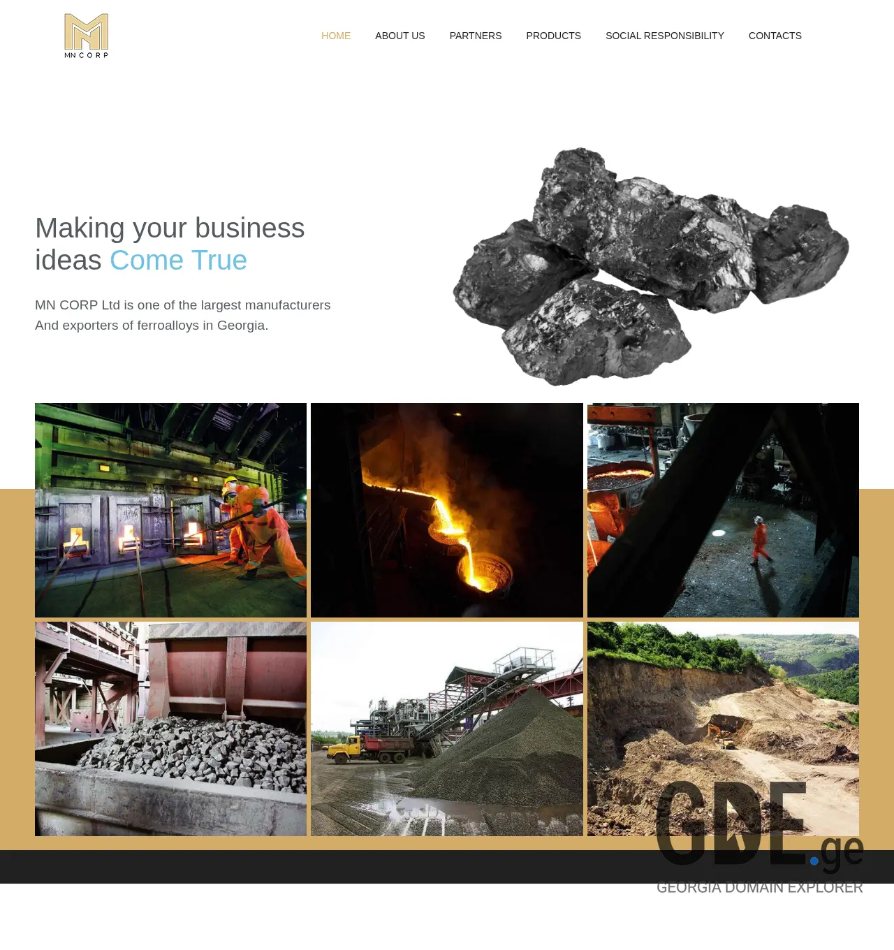 Screenshot of the site mncorp.ge at 2025-12-03