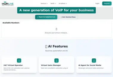Screenshot of mobilive.ge
