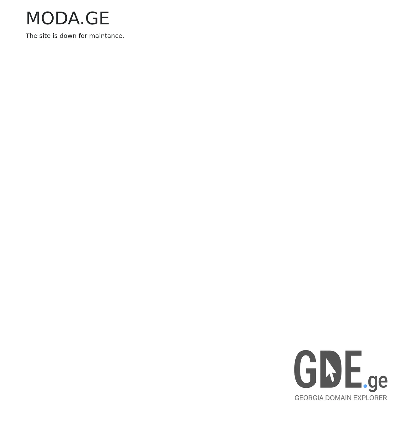 Screenshot of the site moda.ge at 2025-11-29