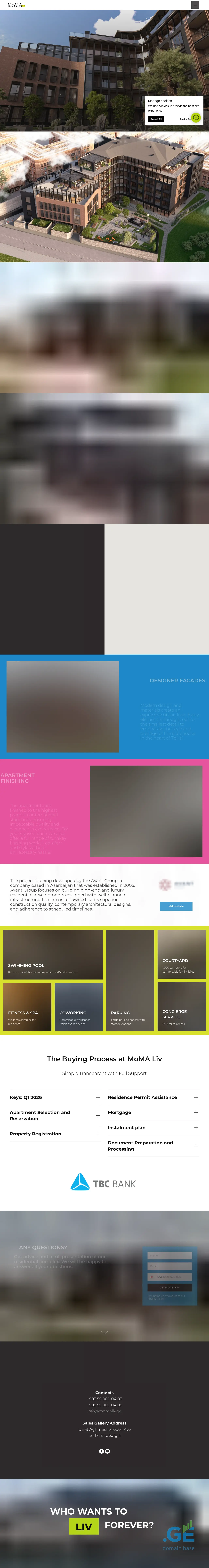 Screenshot of the site momaliv.ge at 2025-10-09