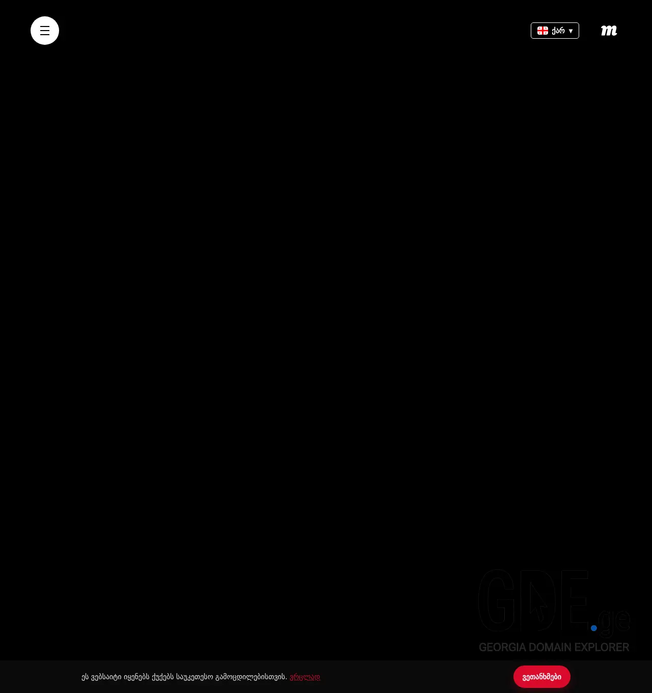 Screenshot of the site momentum.com.ge at 2025-12-01
