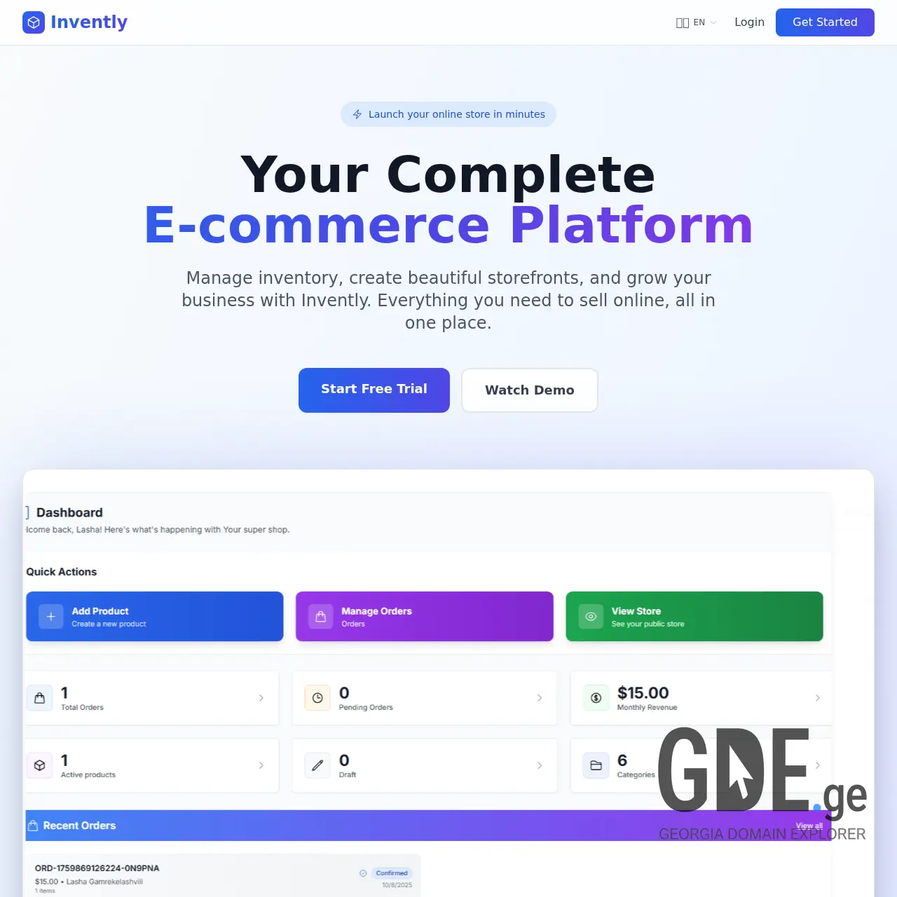 Screenshot of the site momigvare.ge at 2025-12-12