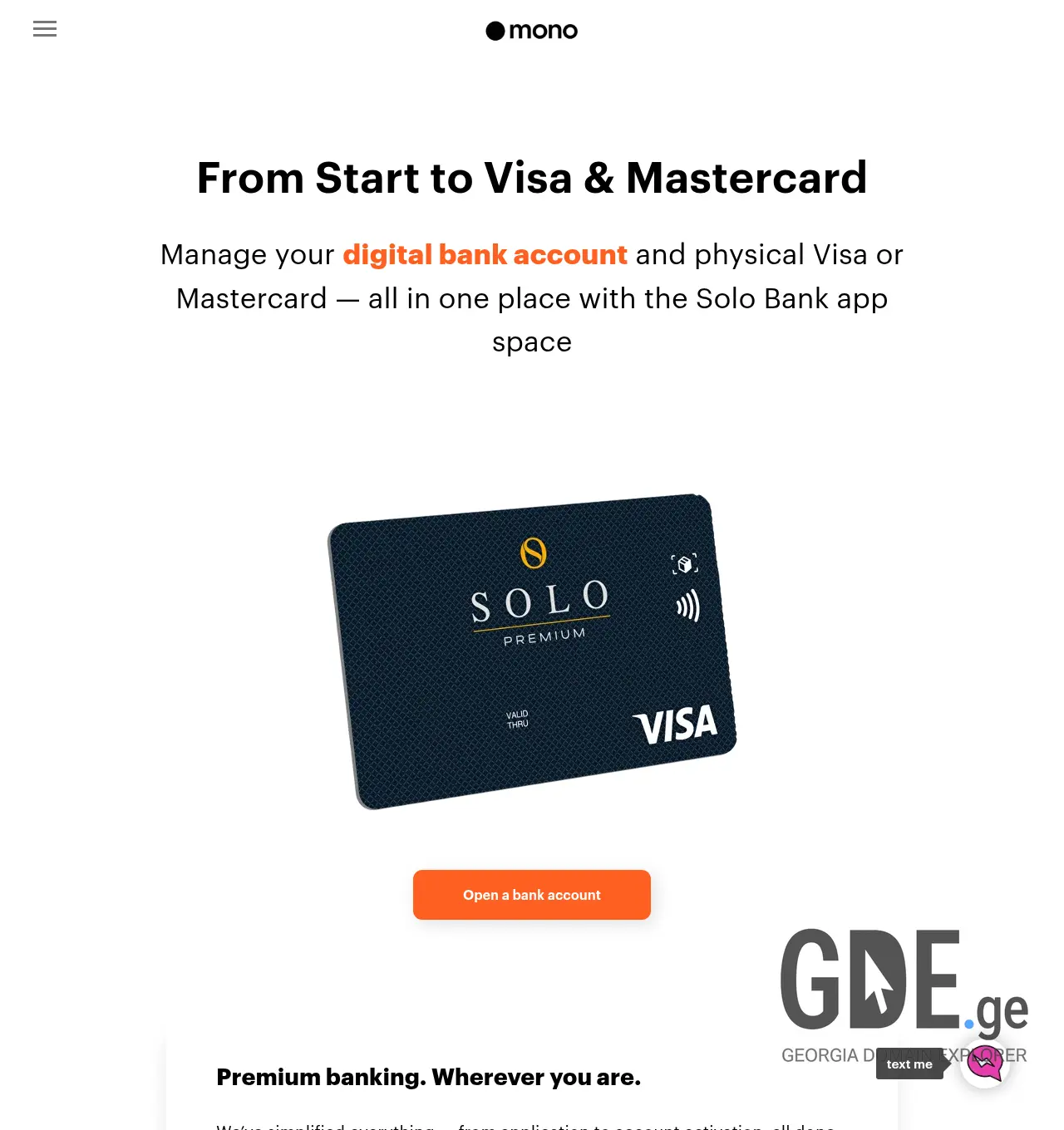 Screenshot of the site mono.ge at 2025-12-02