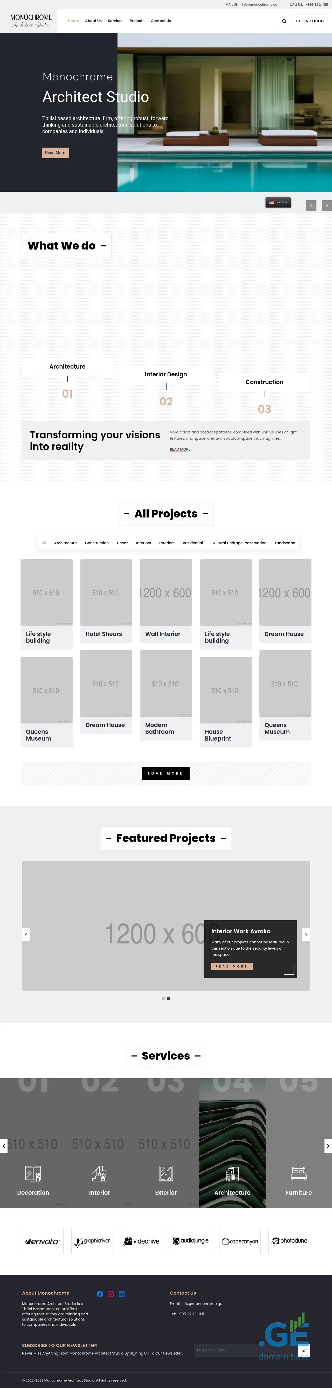 Screenshot of the site monochrome.ge