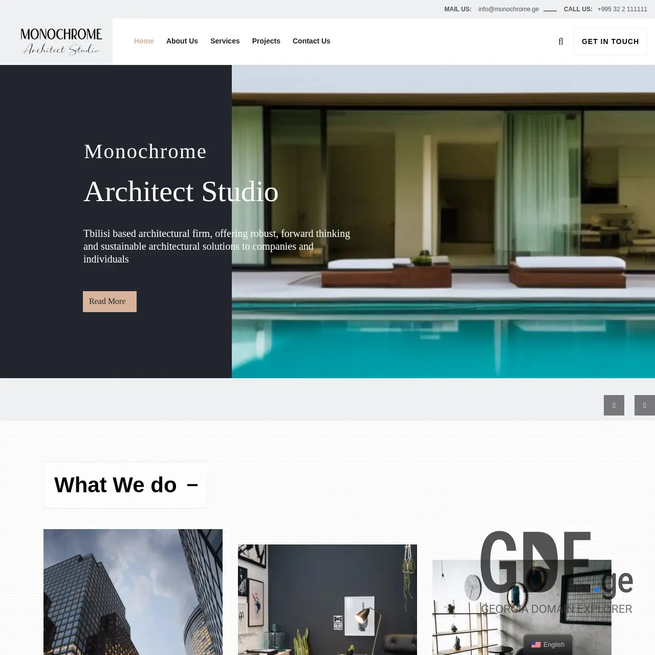Screenshot of the site monochrome.ge at 2025-12-11