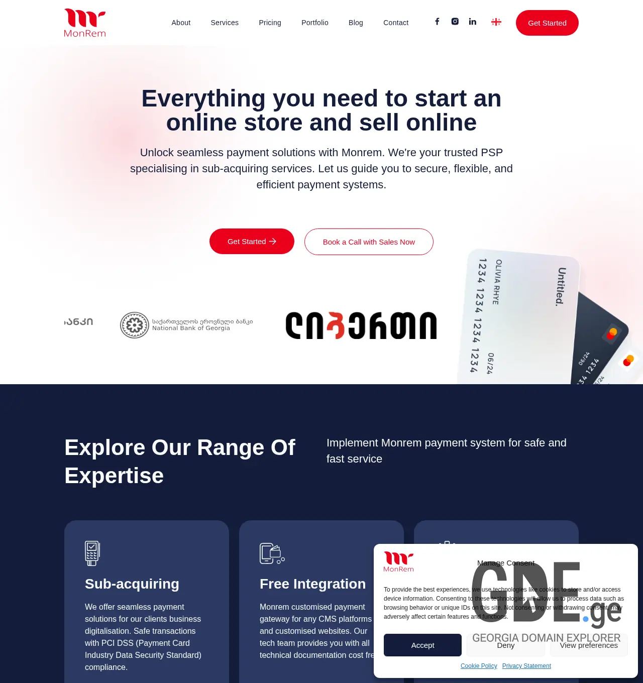 Screenshot of the site monrem.ge at 2025-12-02