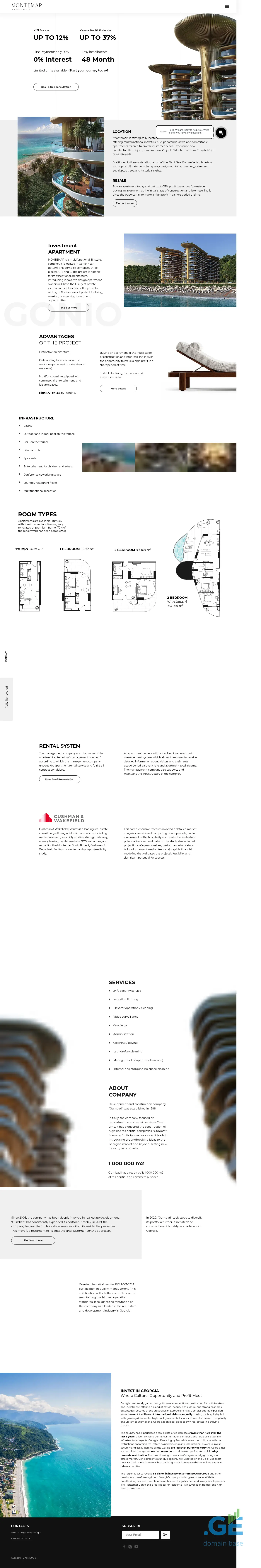 Screenshot of the site montemar.ge