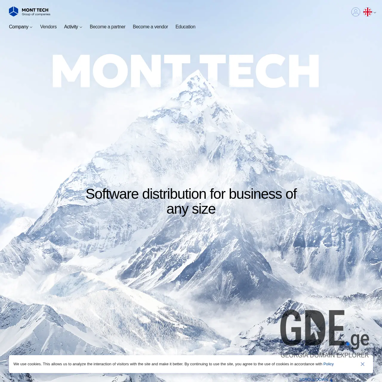 Screenshot of the site monttech.ge at 2025-12-12