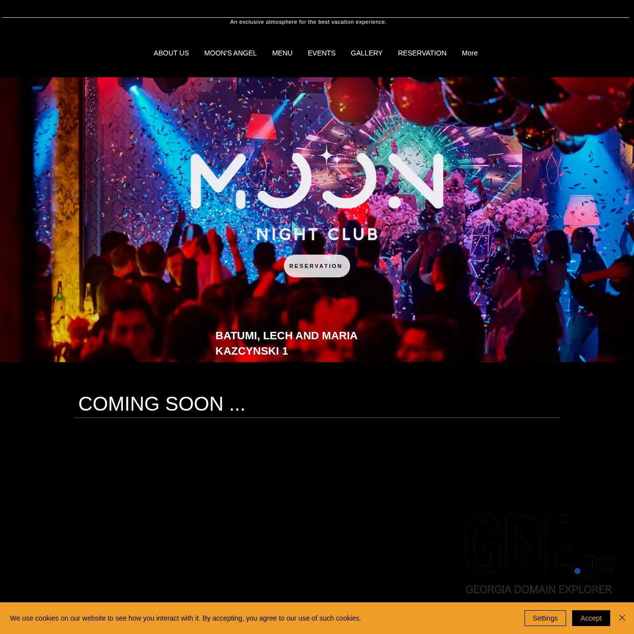 Screenshot of the site moonclub.ge at 2025-12-11