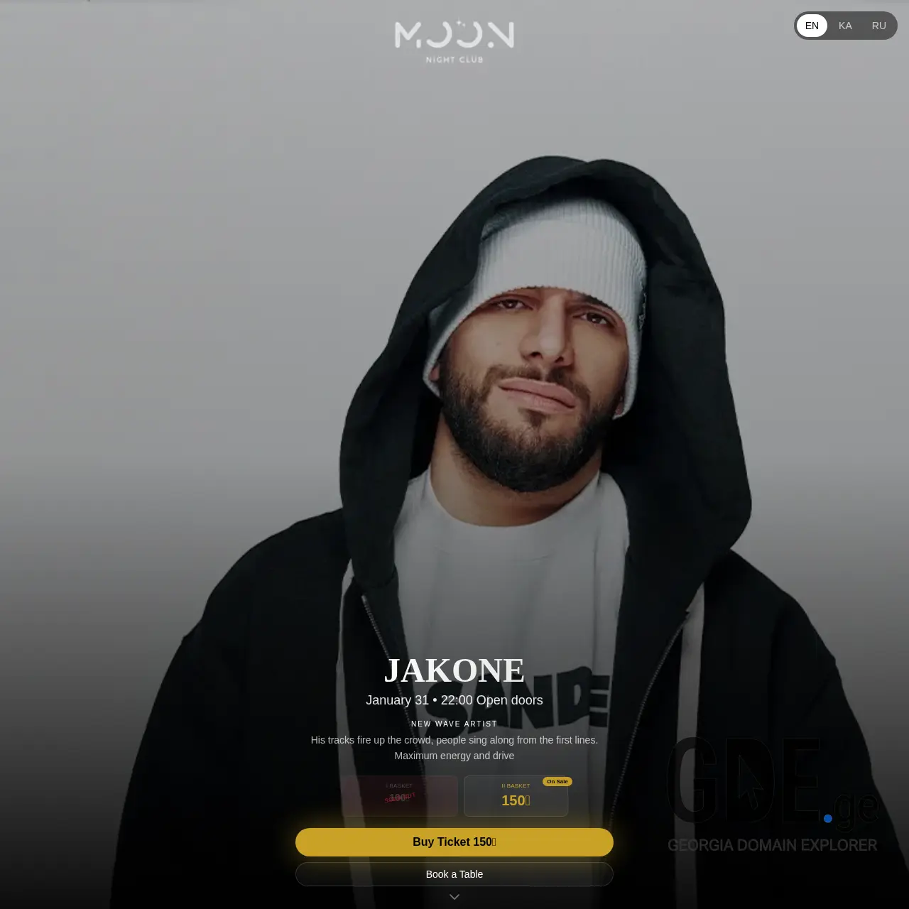 Screenshot of the site moonevent.ge at 2026-01-28