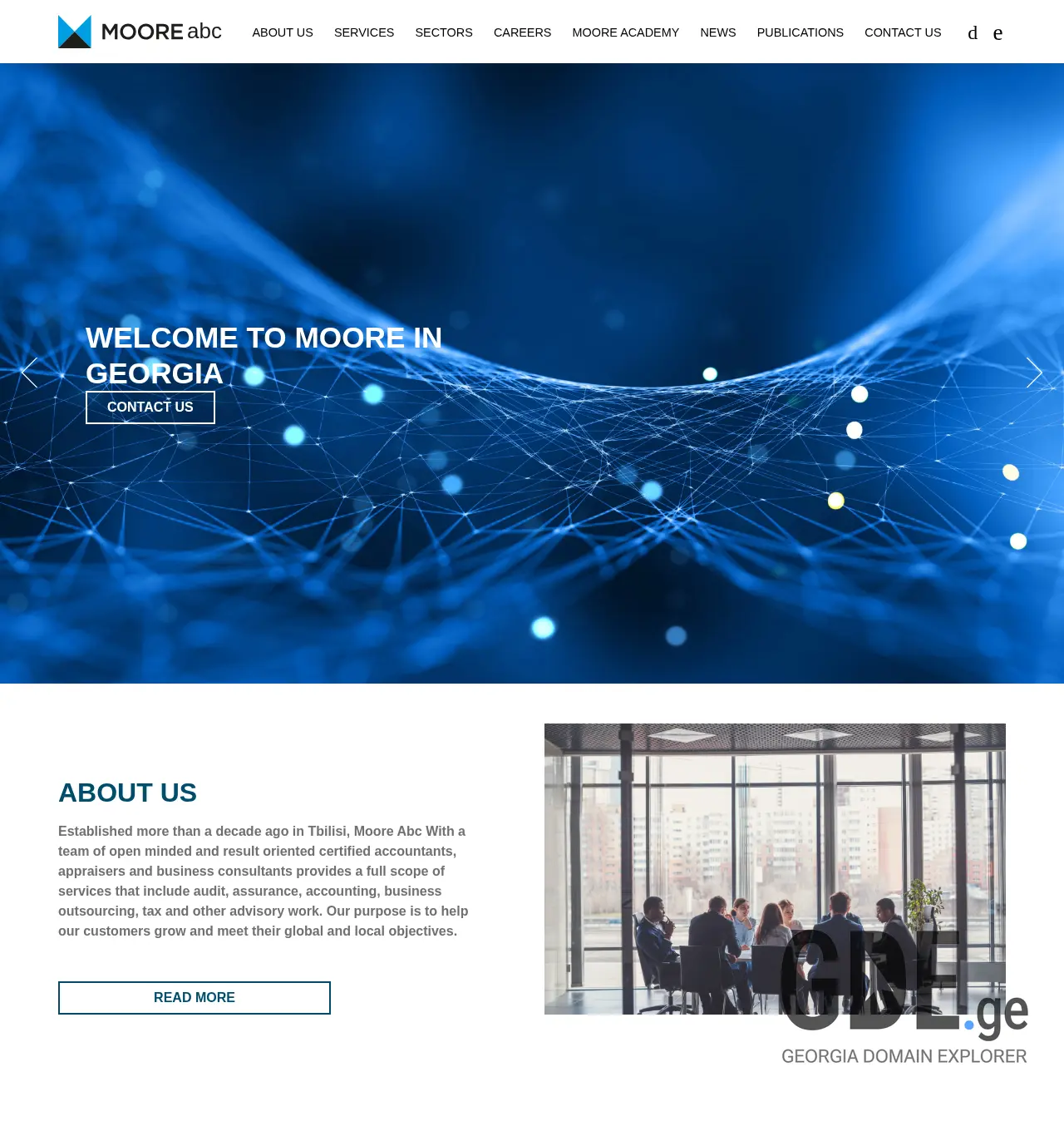 Screenshot of the site moore-georgia.ge at 2025-12-03