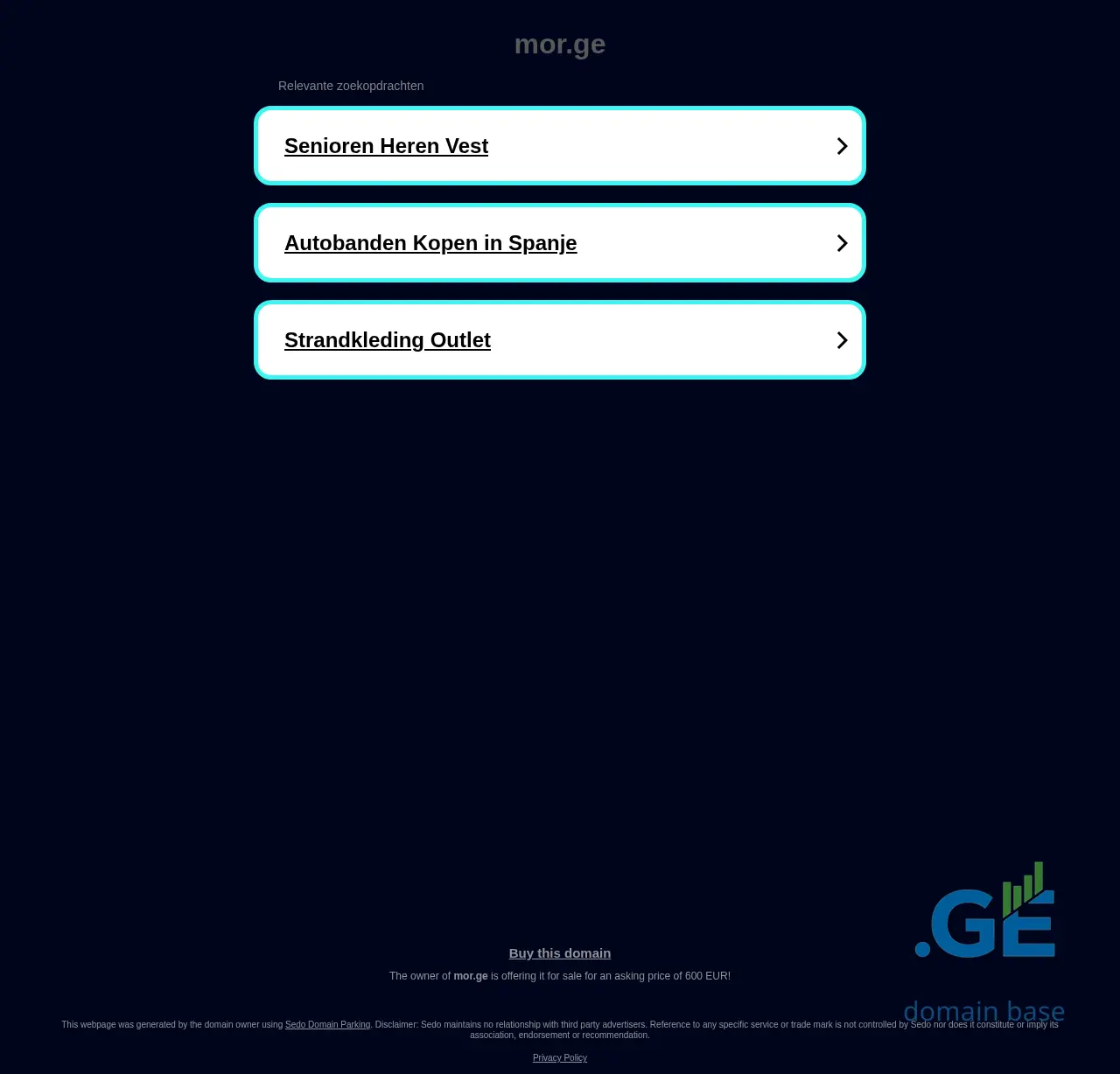 Screenshot of the site mor.ge