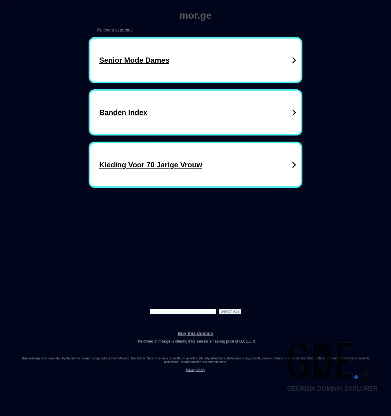 Screenshot of the site mor.ge at 2025-12-01
