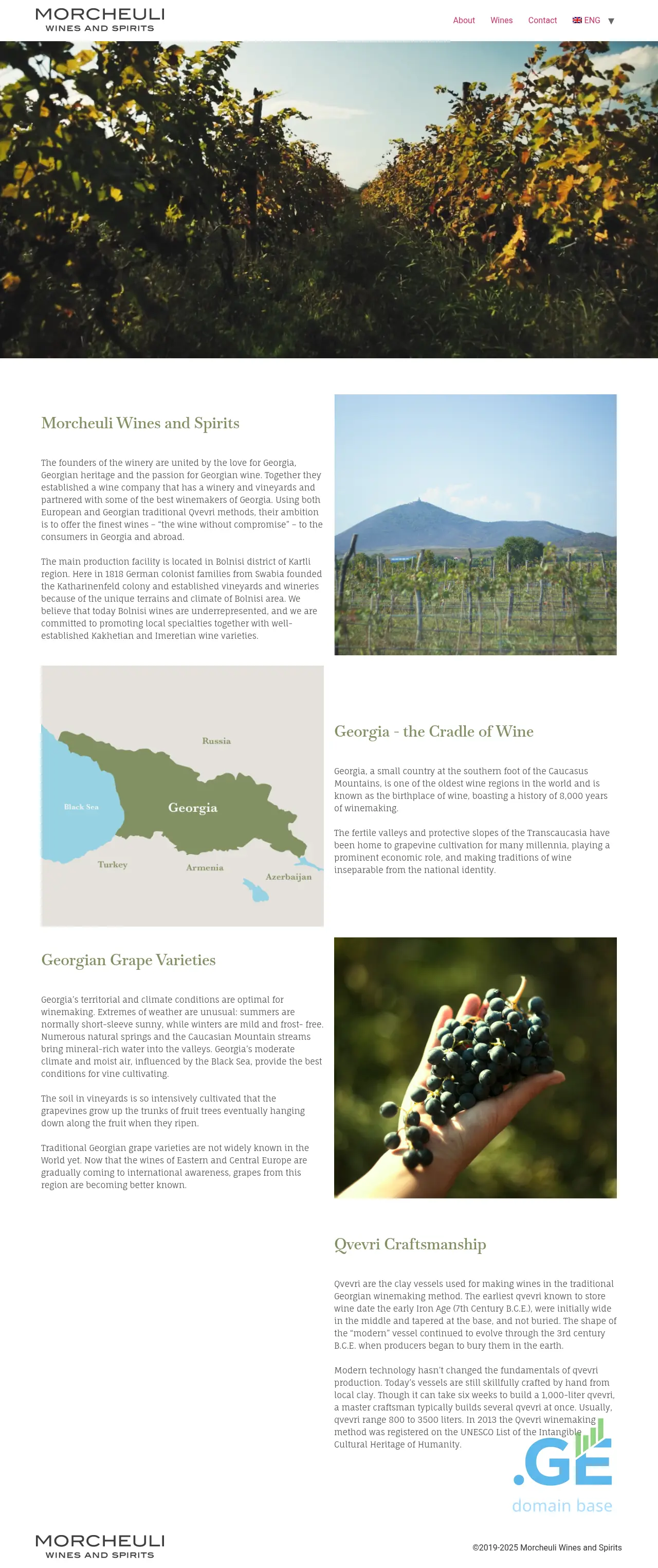 Screenshot of the site morcheuli.ge