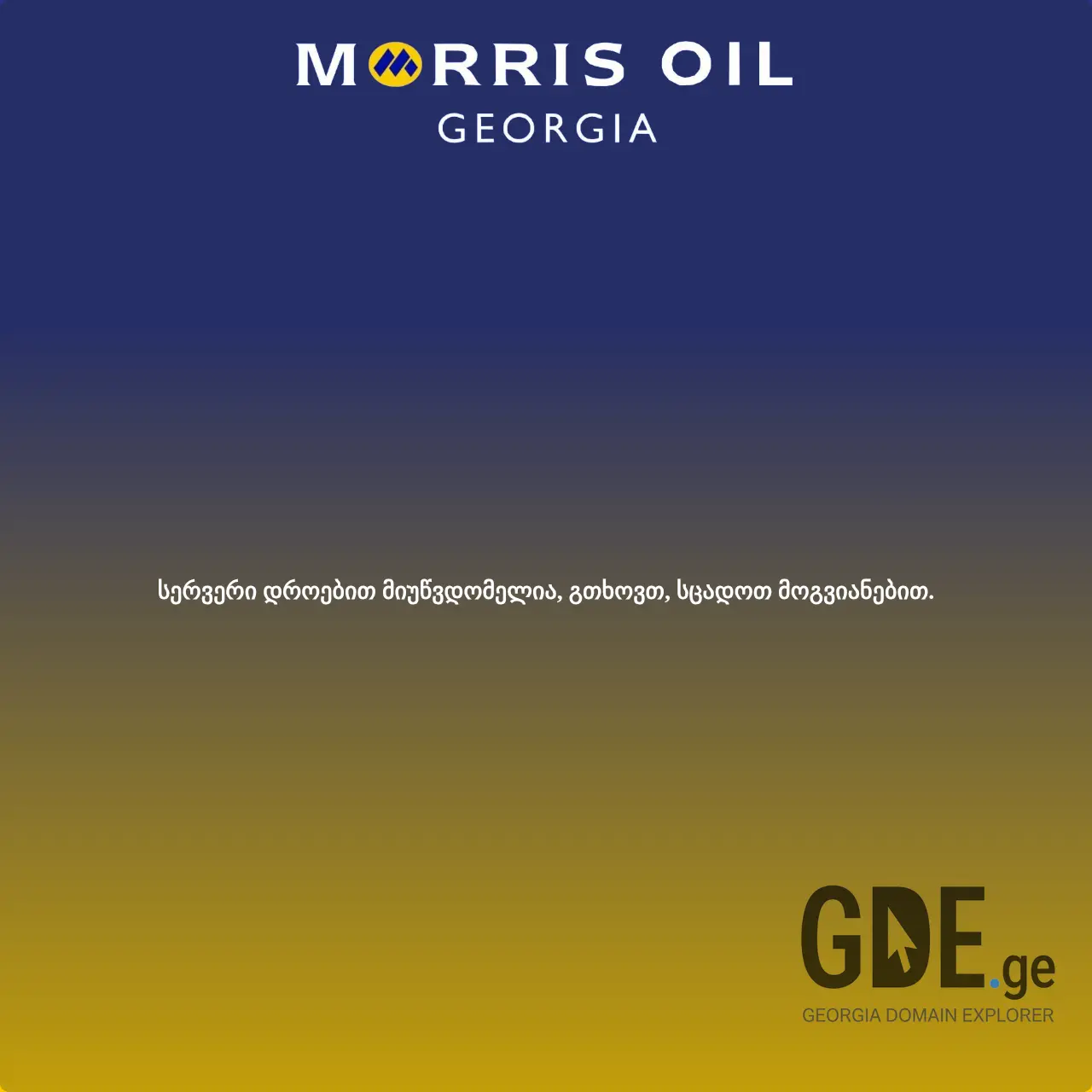 Screenshot of the site morrisoil.ge at 2025-12-12