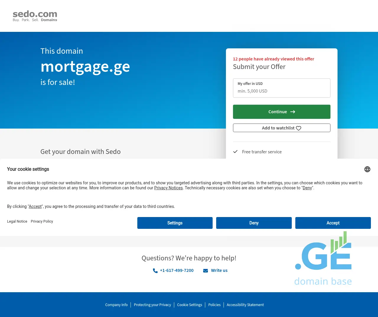 Screenshot of the site mortgage.ge at 2025-09-15
