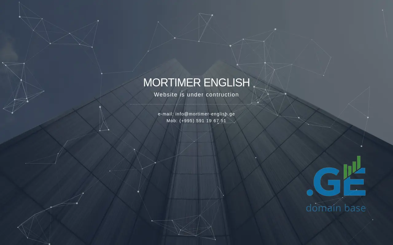 Screenshot of the site mortimer-english.ge