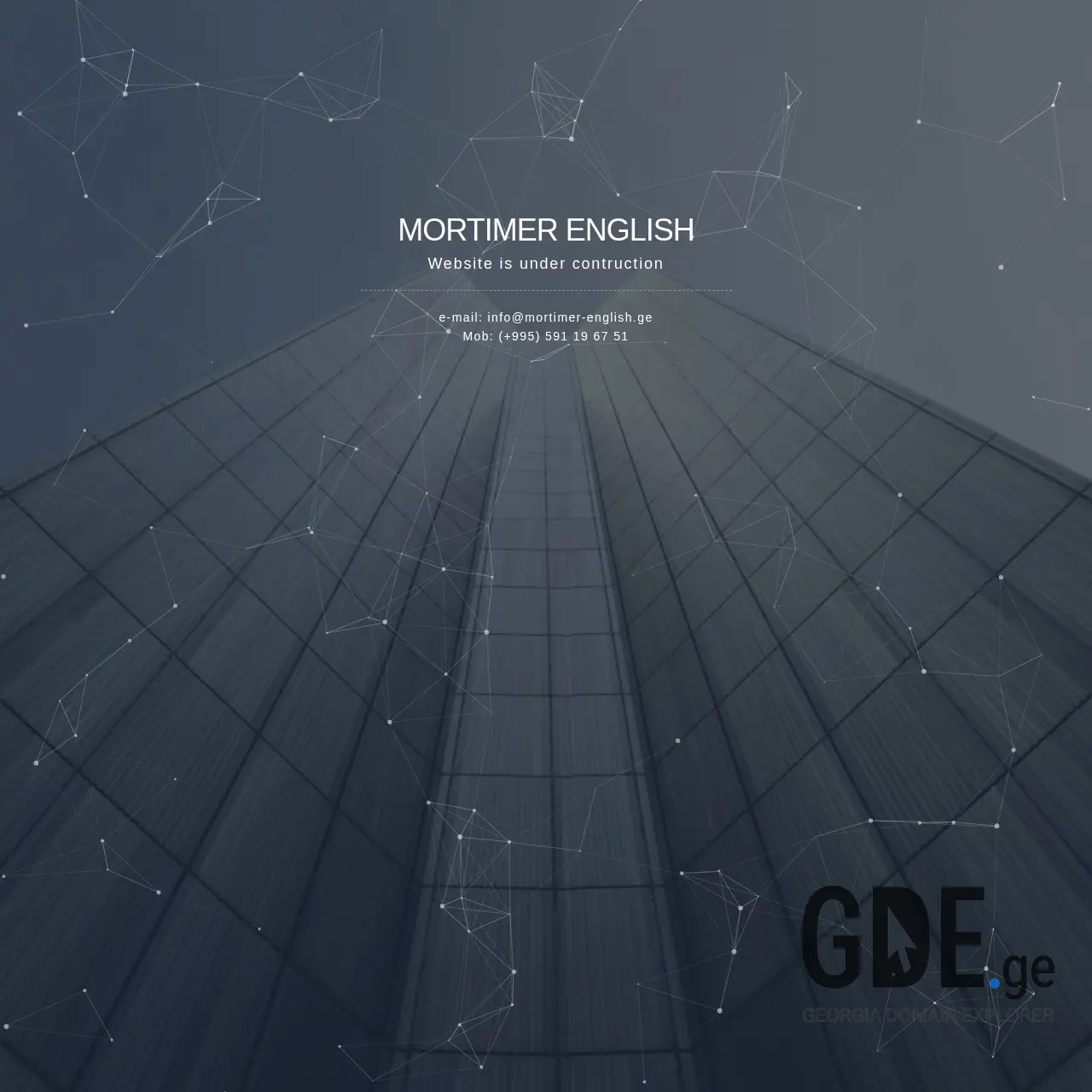 Screenshot of the site mortimer-english.ge at 2025-12-12