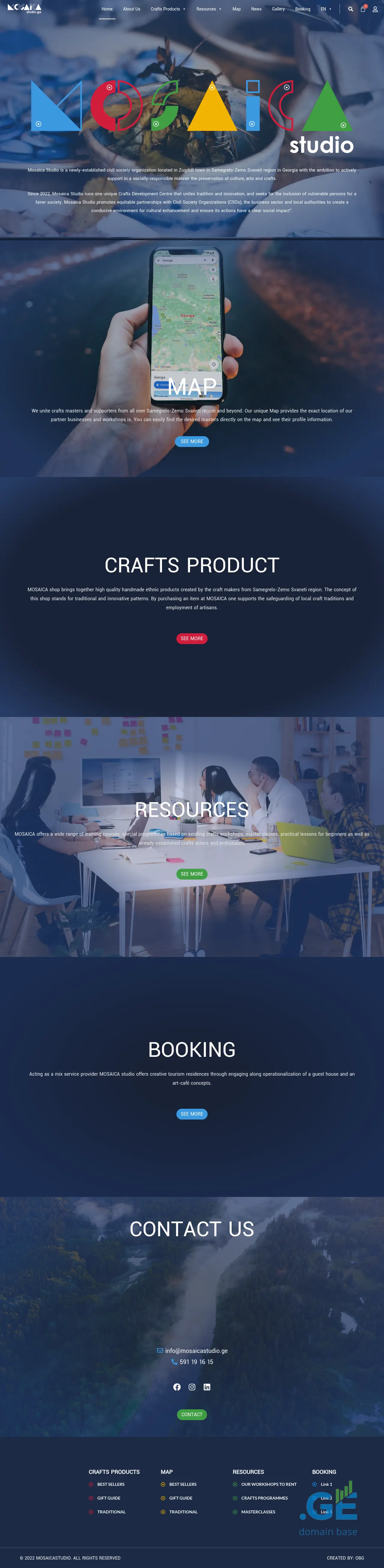 Screenshot of the site mosaicastudio.ge at 2025-10-14