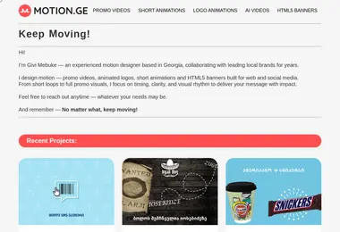 Screenshot of motion.ge