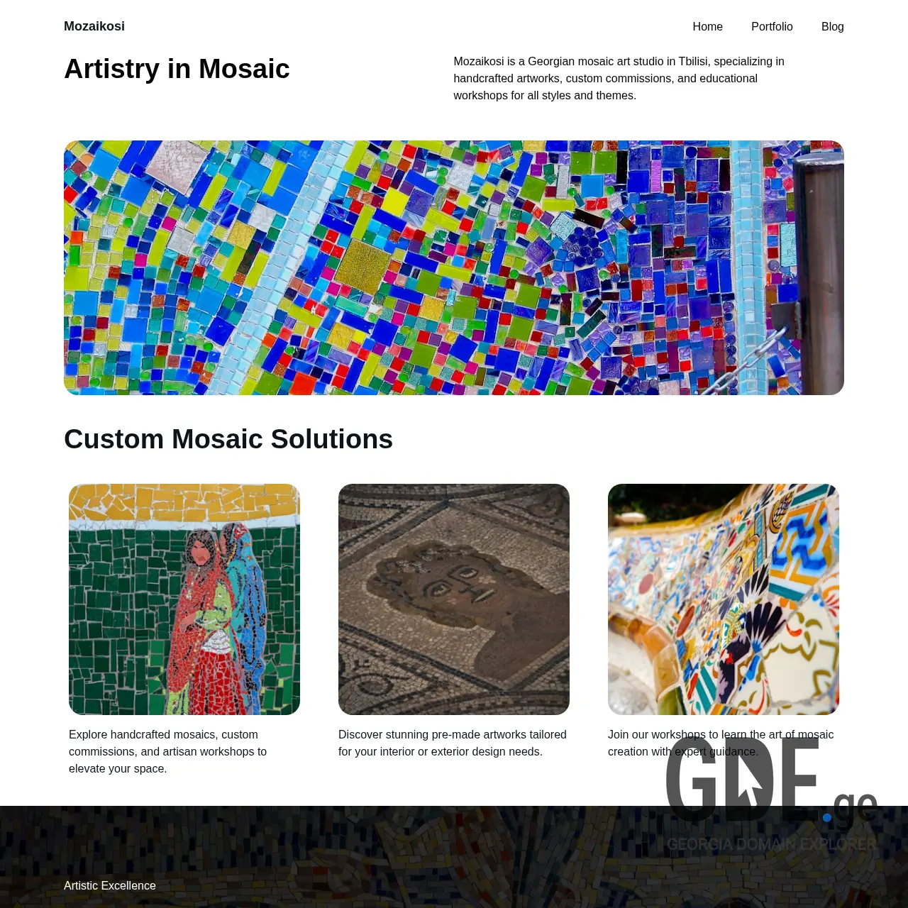 Screenshot of the site mozaikosi.ge at 2025-12-12