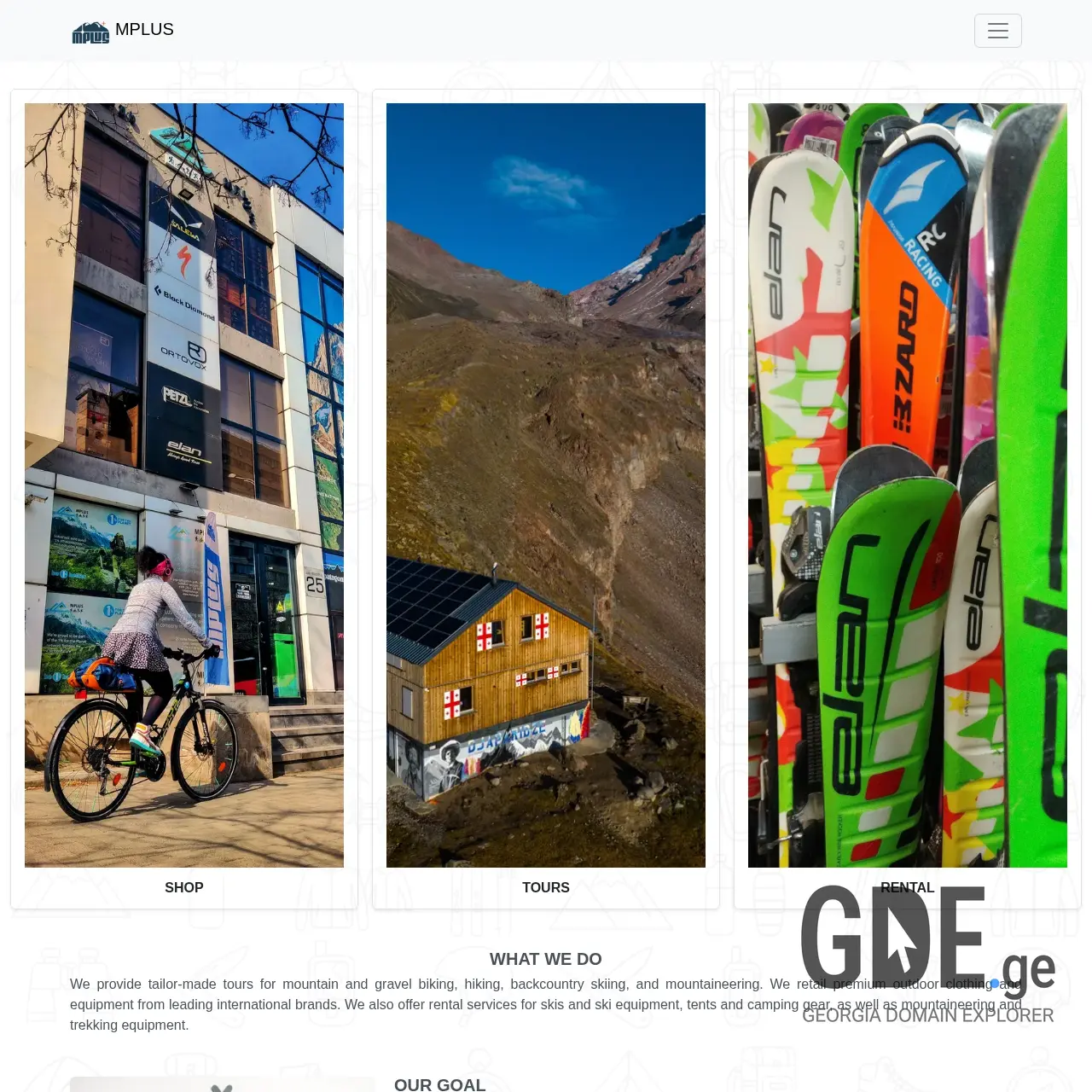 Screenshot of the site mplus.ge at 2025-12-18