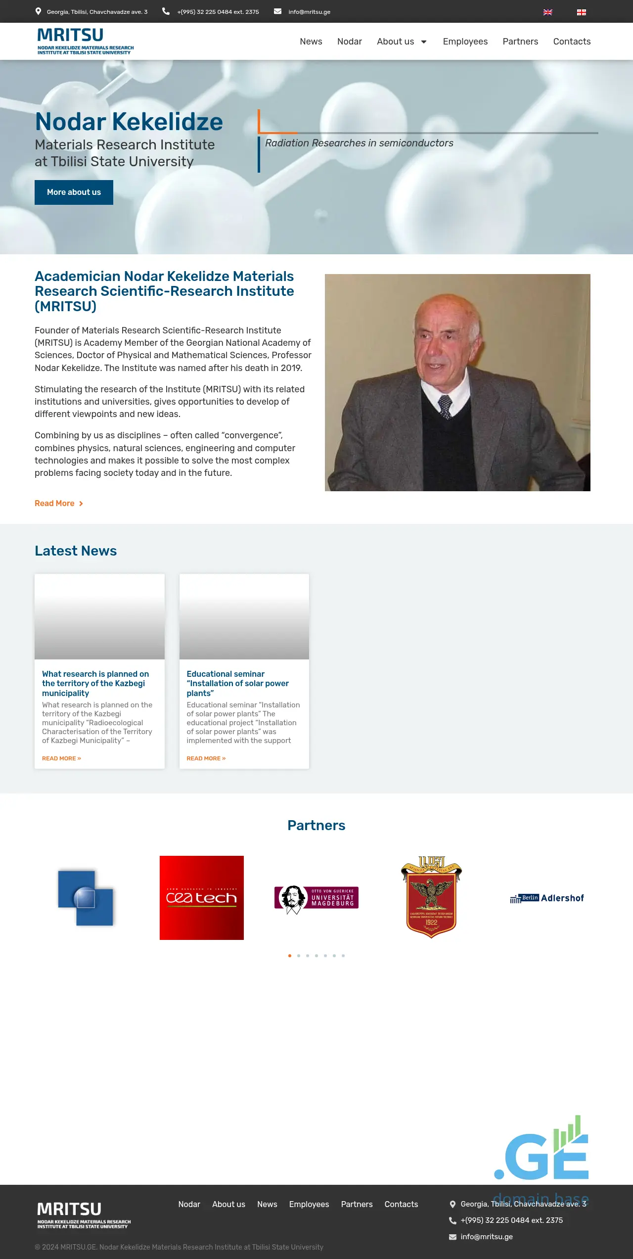 Screenshot of the site mritsu.ge