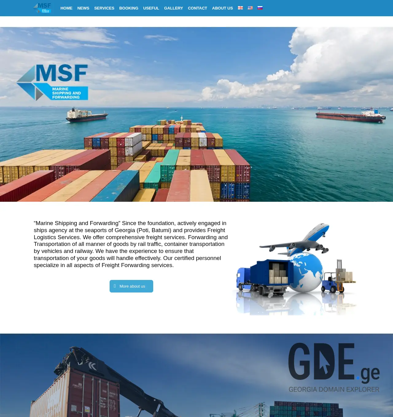 Screenshot of the site msf.ge at 2025-12-01