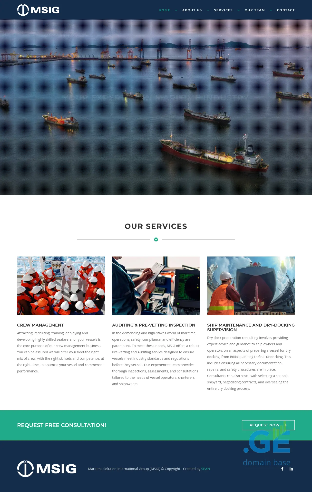 Screenshot of the site msig.ge