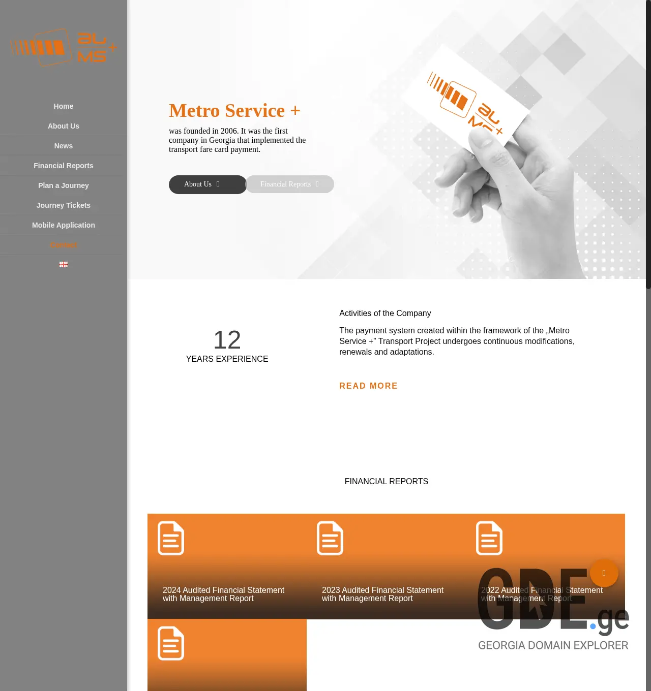 Screenshot of the site msplus.ge at 2025-12-01