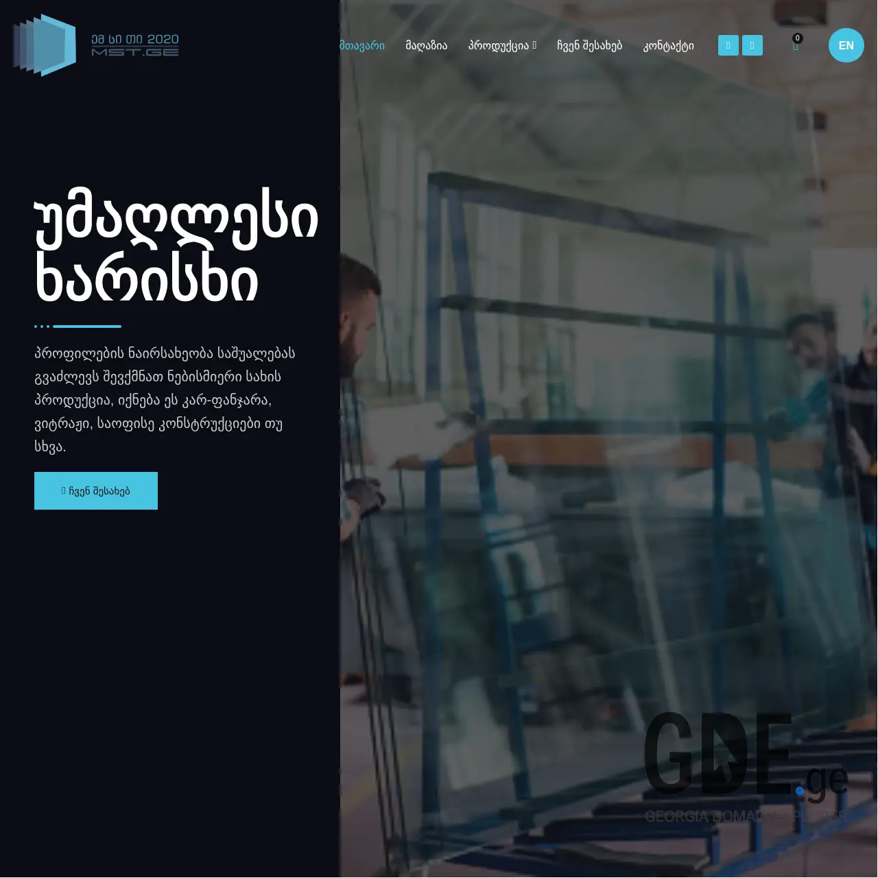 Screenshot of the site mst.ge at 2025-12-11