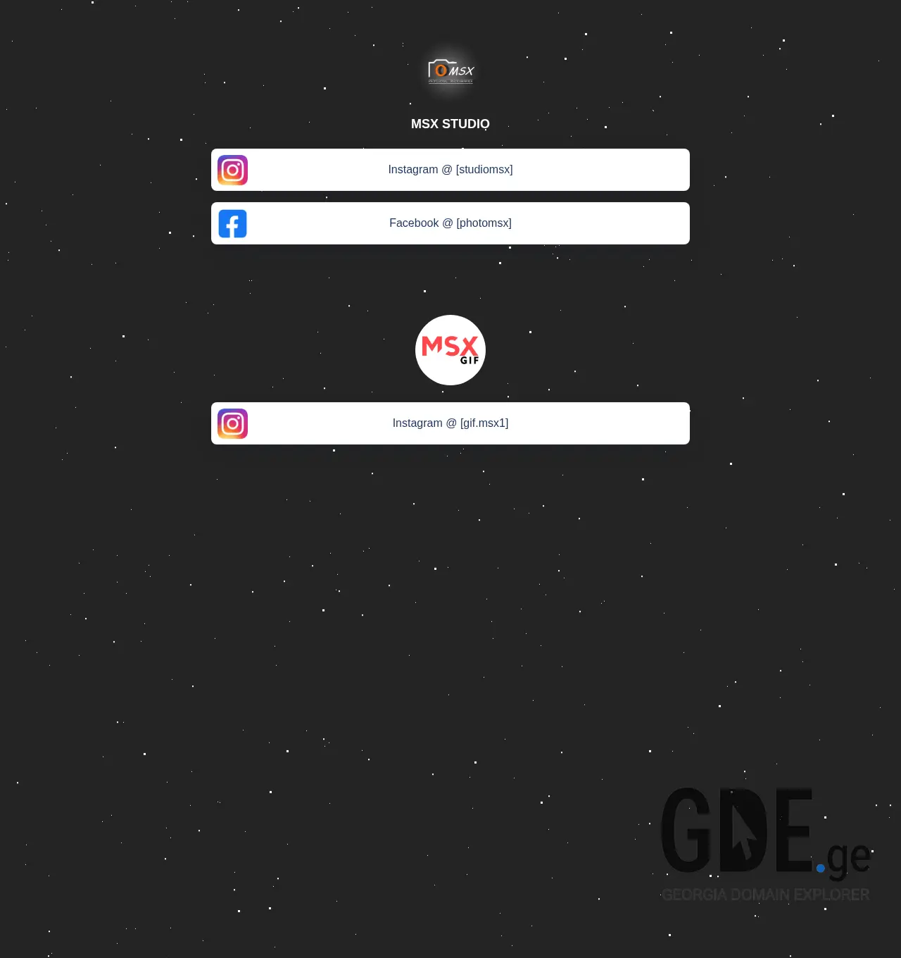 Screenshot of the site msx.ge at 2025-12-03