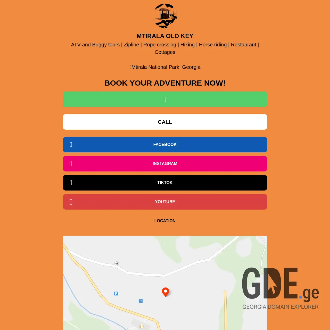 Screenshot of the site mtiralaoldkey.ge at 2025-12-11