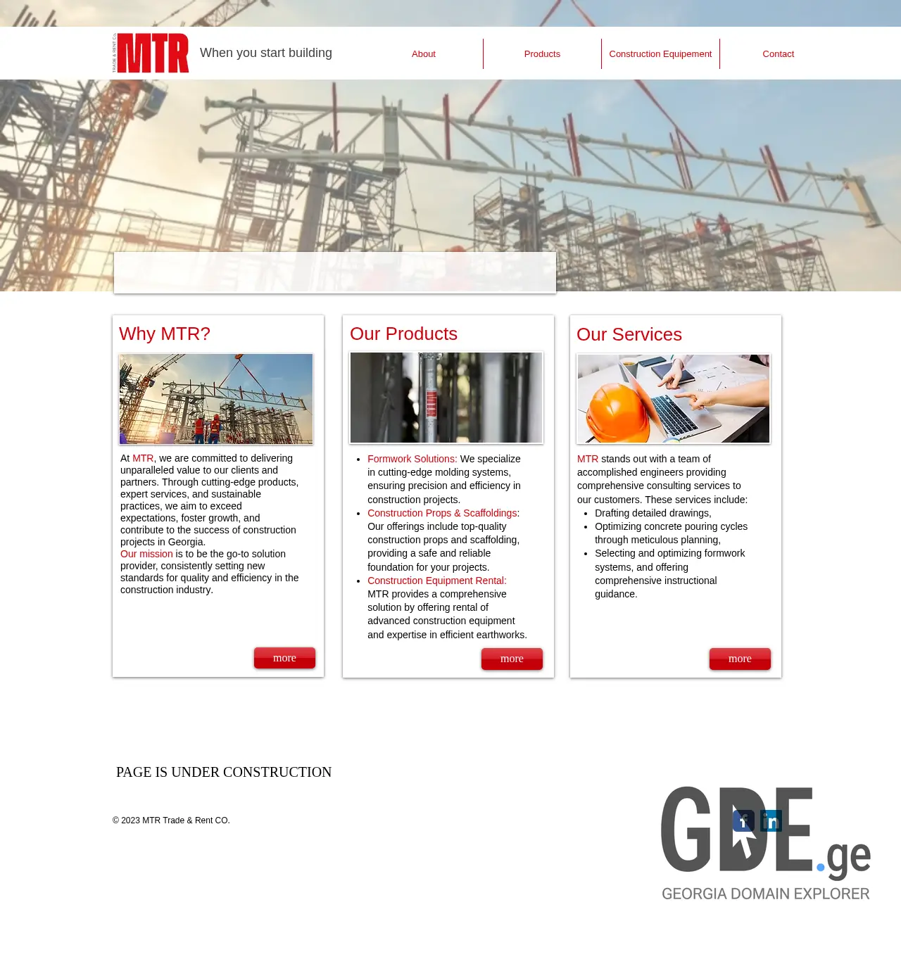 Screenshot of the site mtr.ge at 2025-12-02