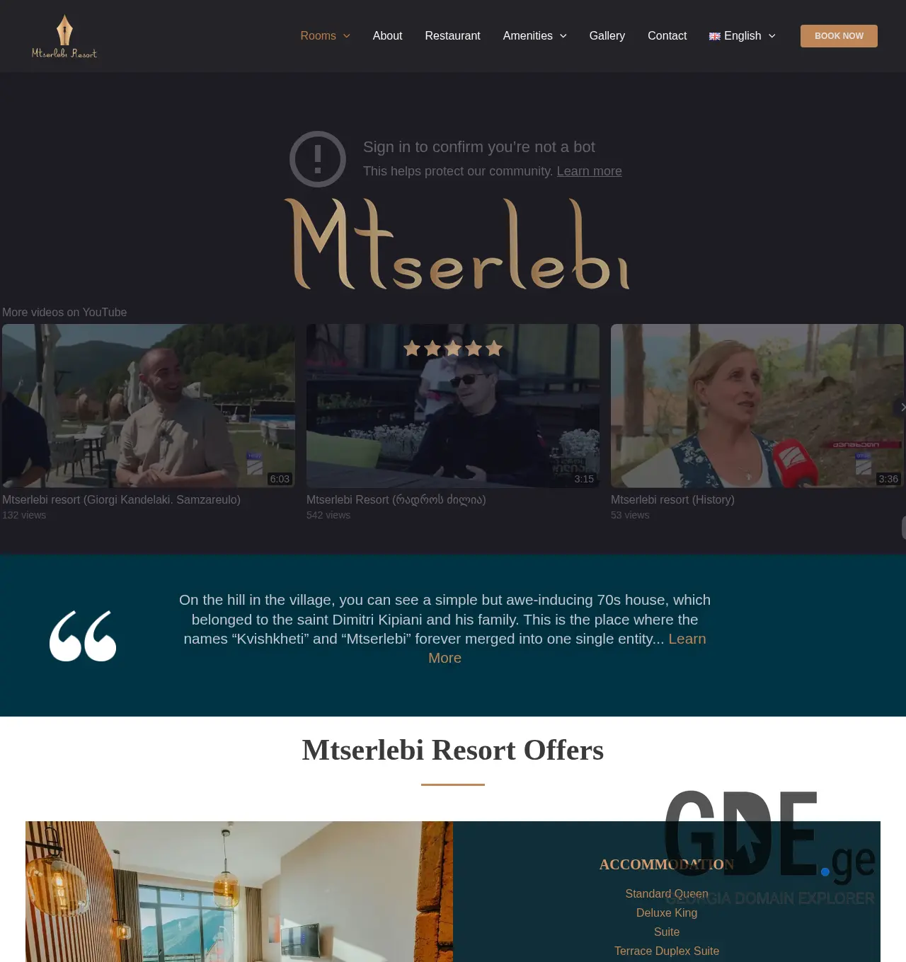 Screenshot of the site mtserlebi.ge at 2025-12-02