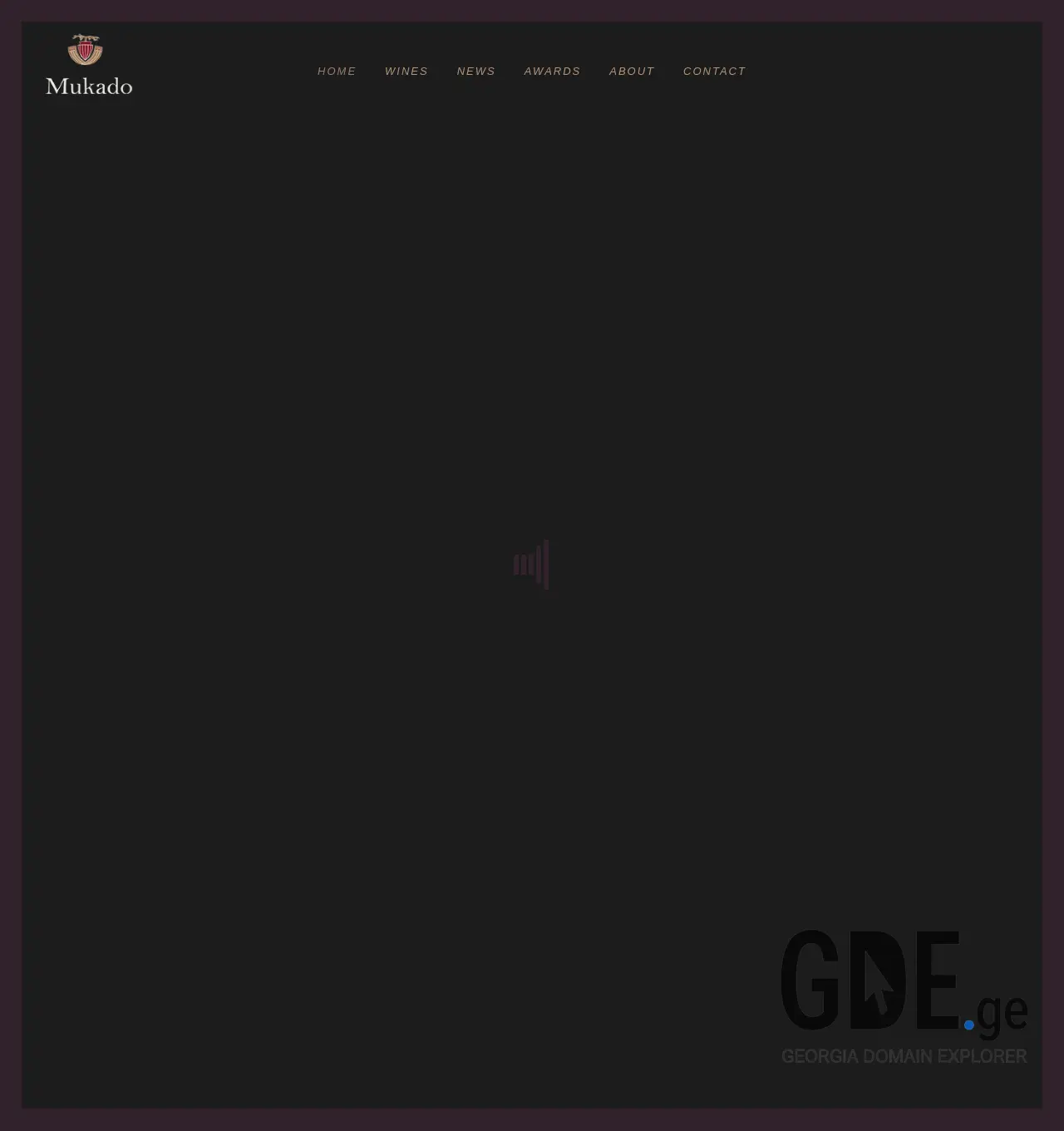 Screenshot of the site mukadowines.ge at 2025-12-03