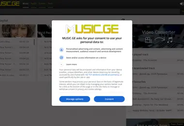 Screenshot of music.ge
