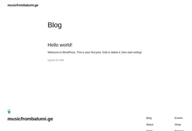 Screenshot of musicfrombatumi.ge