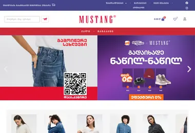 Screenshot of mustang-jeans.ge