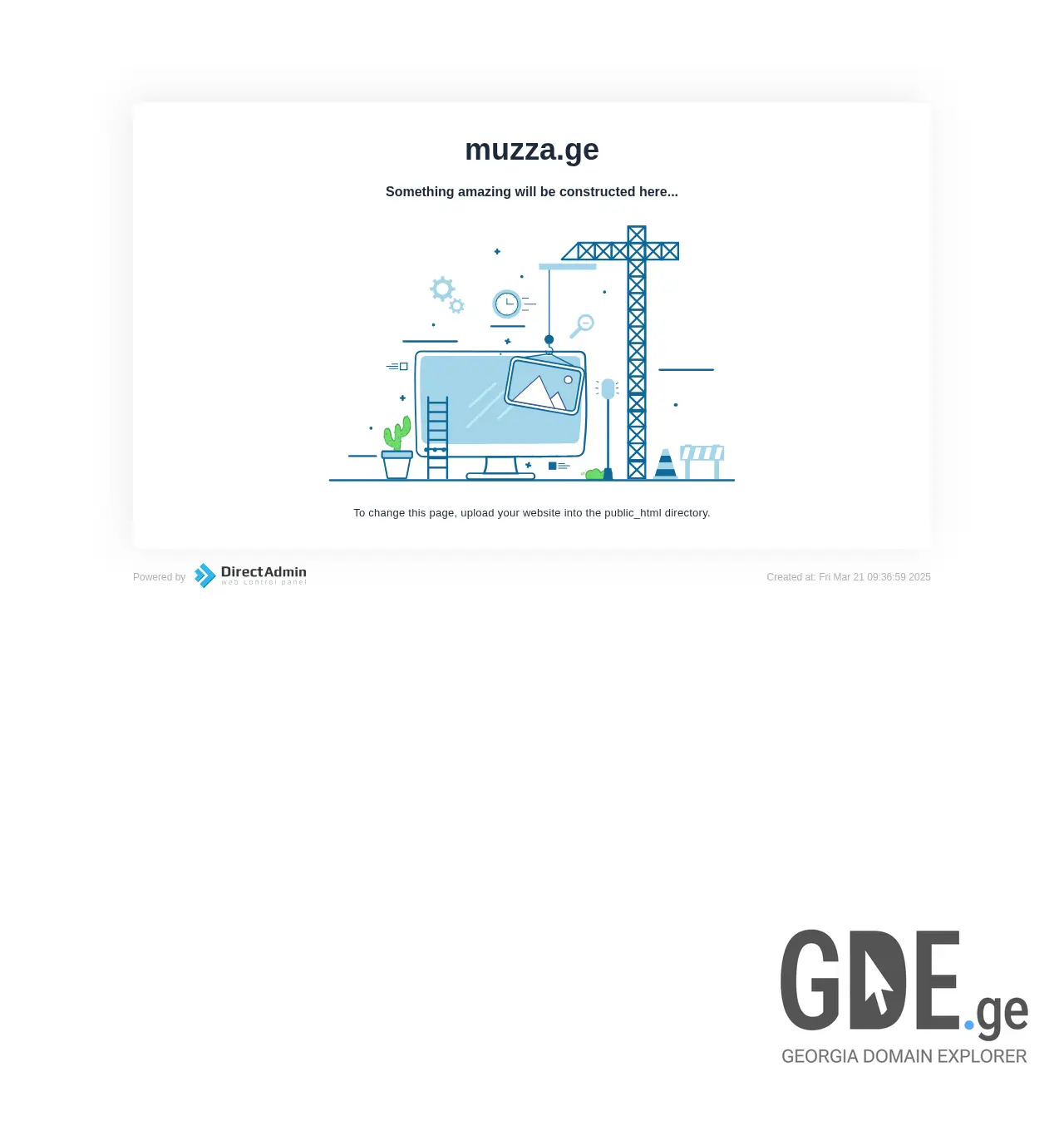 Screenshot of the site muzza.ge at 2025-12-03