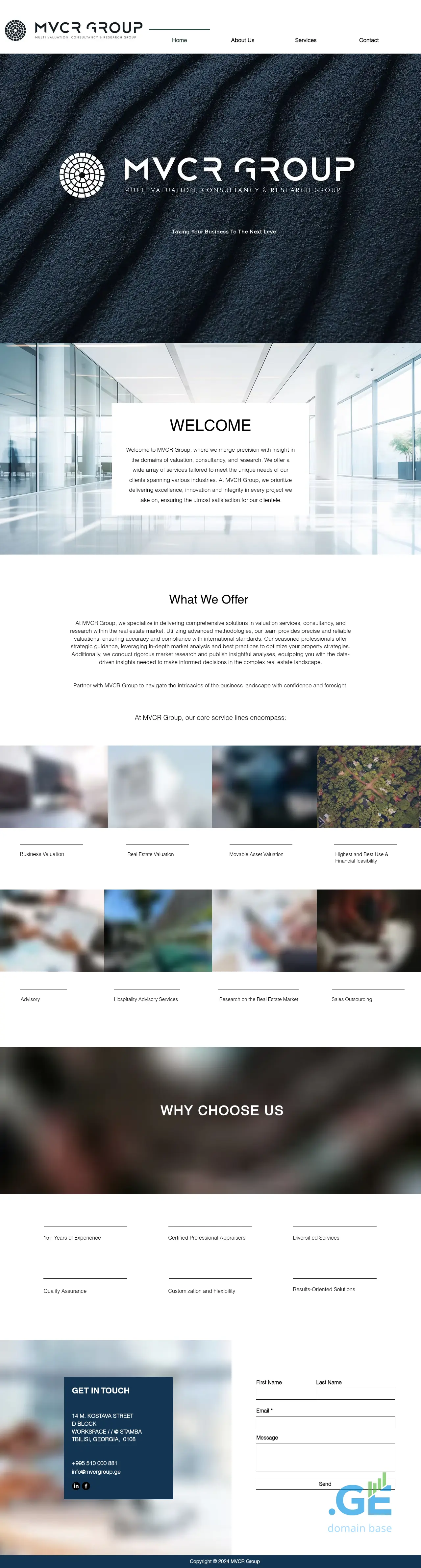 Screenshot of the site mvcr.ge