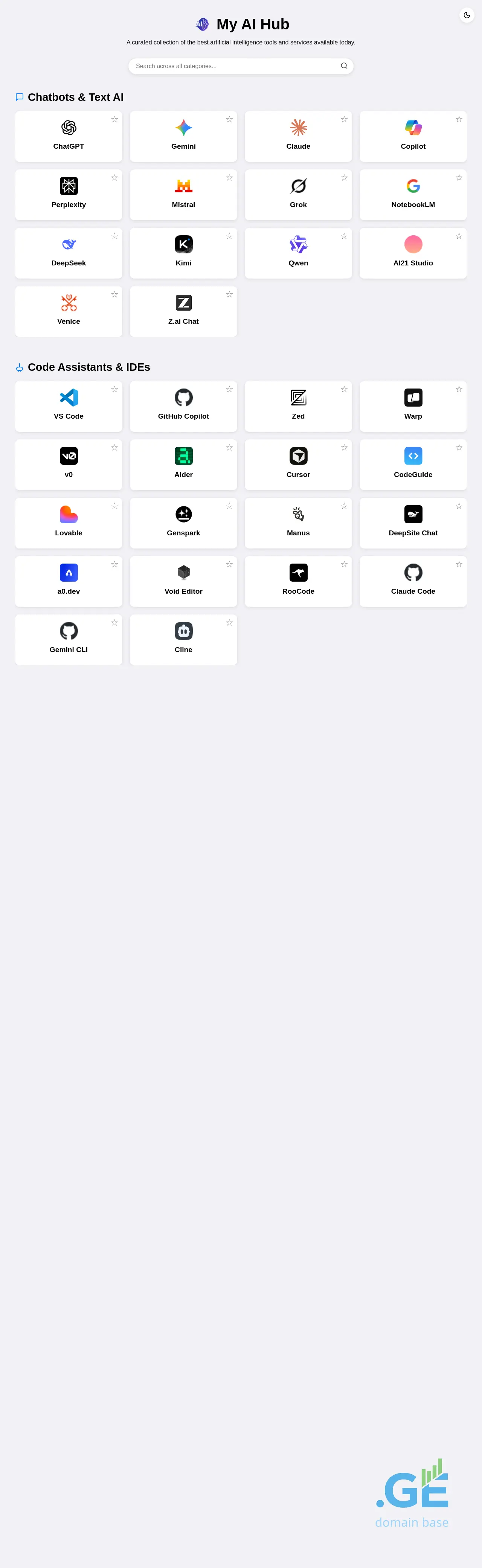 Screenshot of the site myaihub.ge
