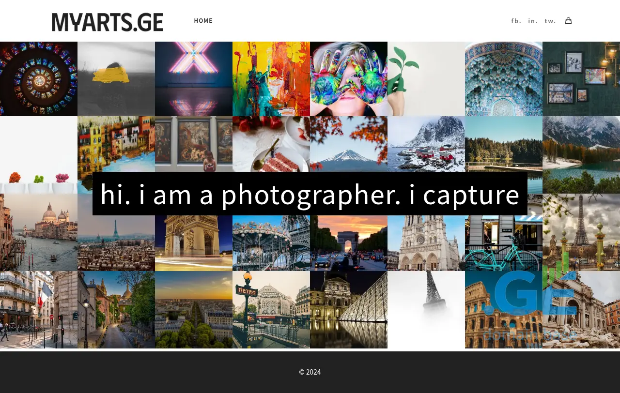 Screenshot of the site myarts.ge